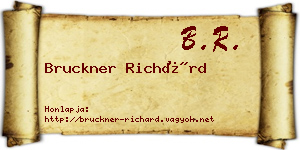 Bruckner Richárd névjegykártya