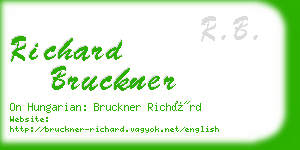 richard bruckner business card